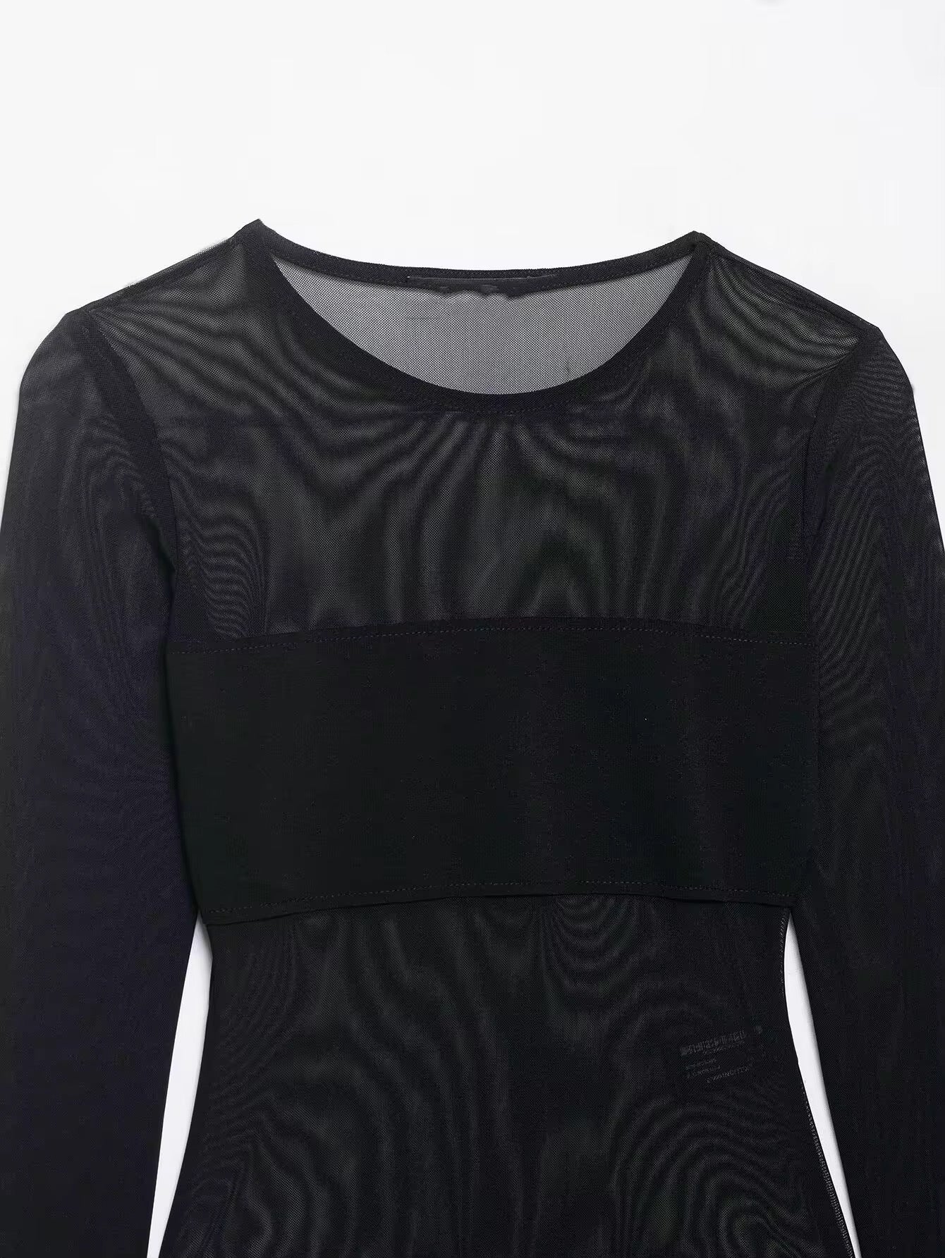 Body Éclipse Mesh Long Sleeve negro