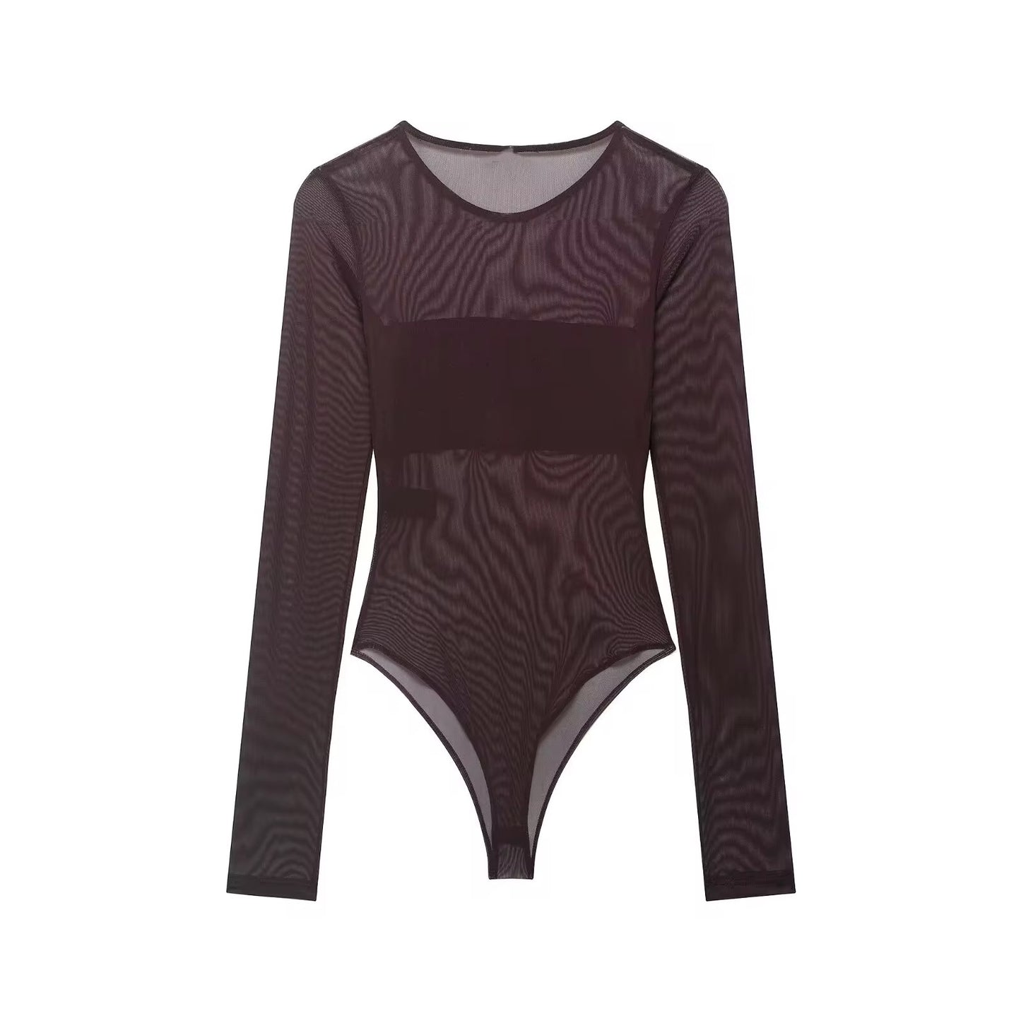 Body Éclipse Mesh Long Sleeve Burgundy