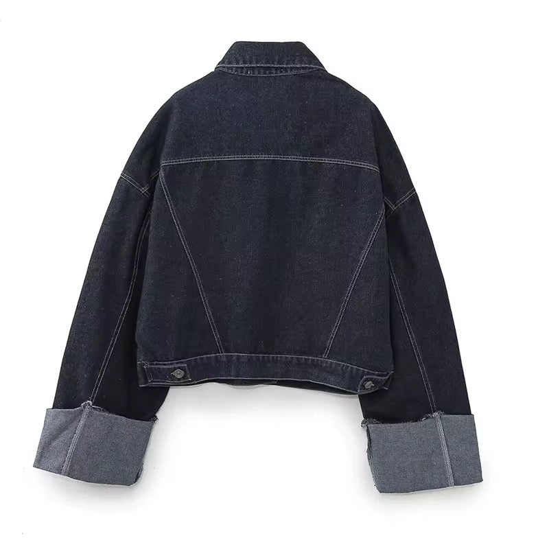 Cazadora Denim Oversize TRF