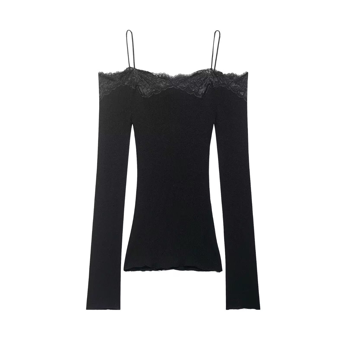 Noir Lace Off- Shoulder Top