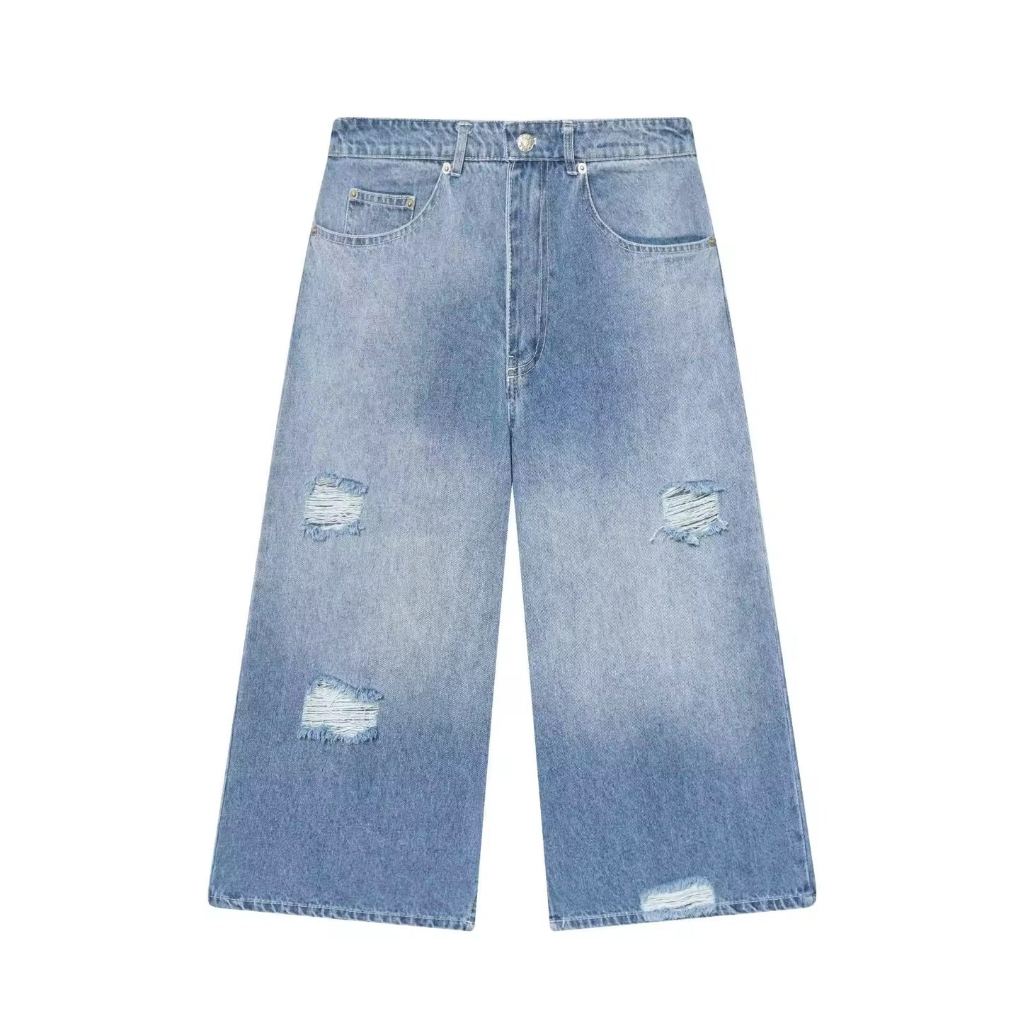 Bermuda Denim Ripped 02