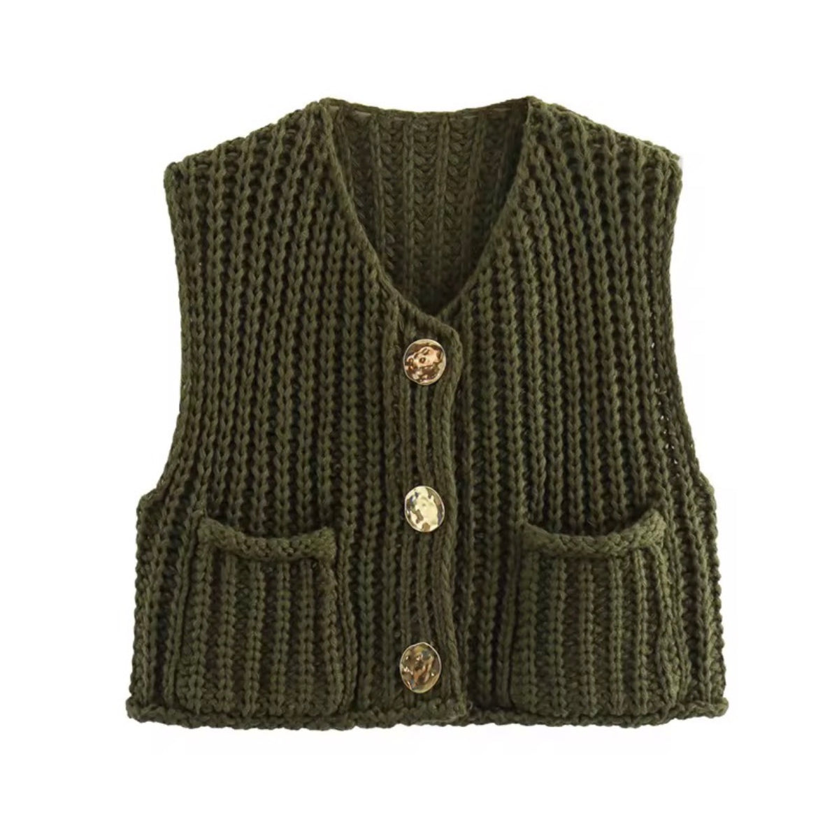 Chaleco verde musgo