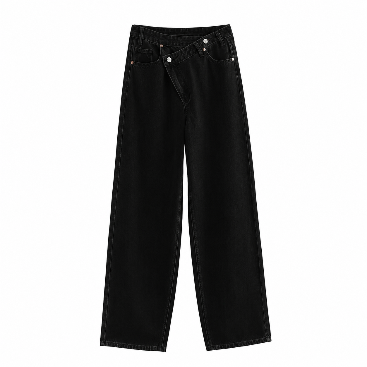 Jeans Cross Noir Wide Leg