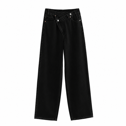 Jeans Cross Noir Wide Leg