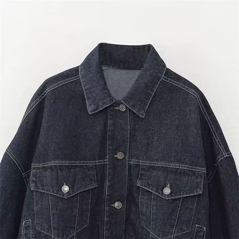 Cazadora Denim Oversize TRF