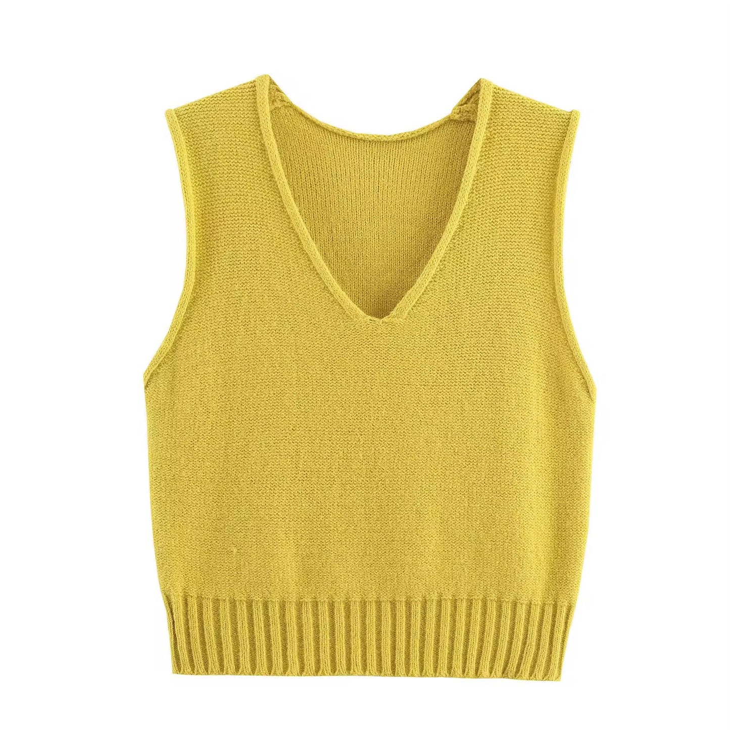 Chaleco Punto Cropped