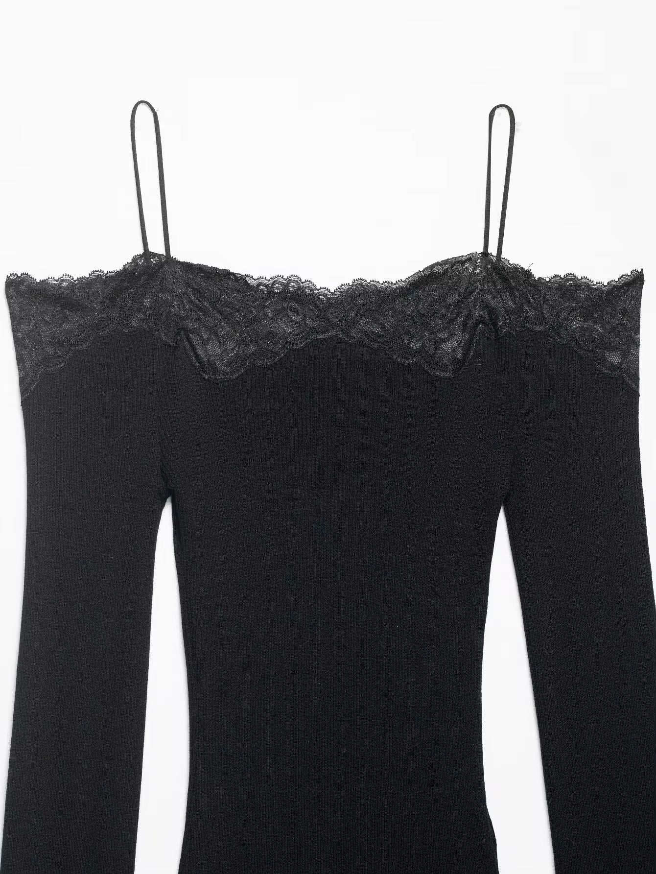 Noir Lace Off- Shoulder Top