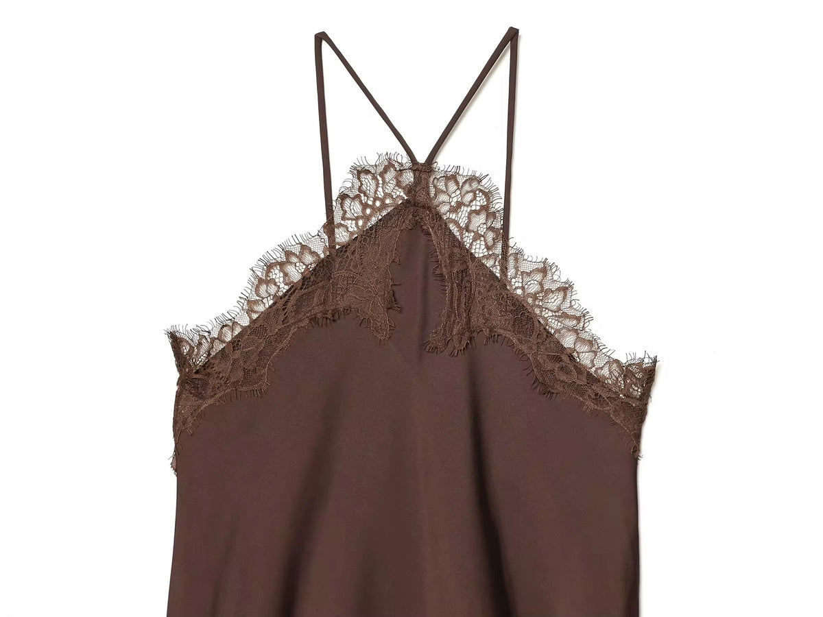 Brown Lace Dress