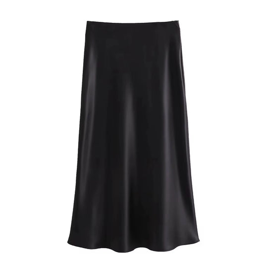 Falda Midi Satinada