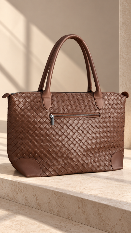Voyage Chocolate — Tote de viaje trenzado