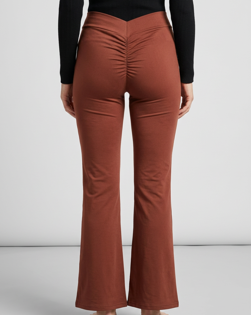 Pants Flare In Chocolatte