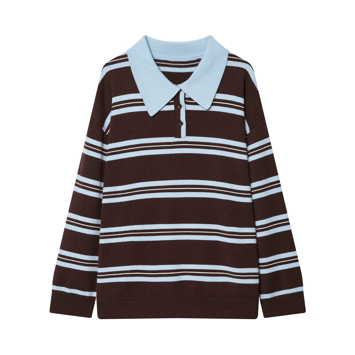 Retro Stripe Polo Sweater
