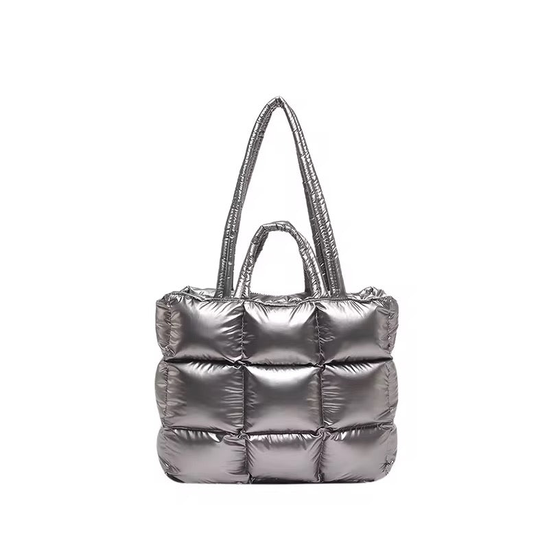 Aurea Grid Tote en bronce — Vogue PRANA