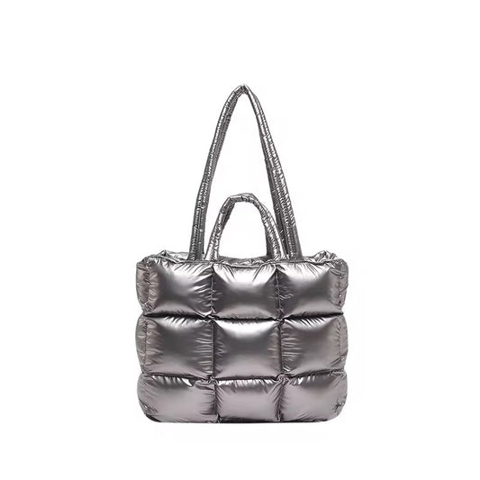 Aurea Grid Tote en bronce — Vogue PRANA