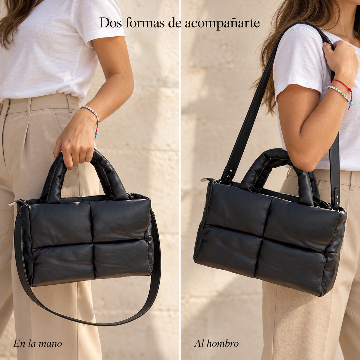 Forma Mini Tote — uso en la mano y al hombro