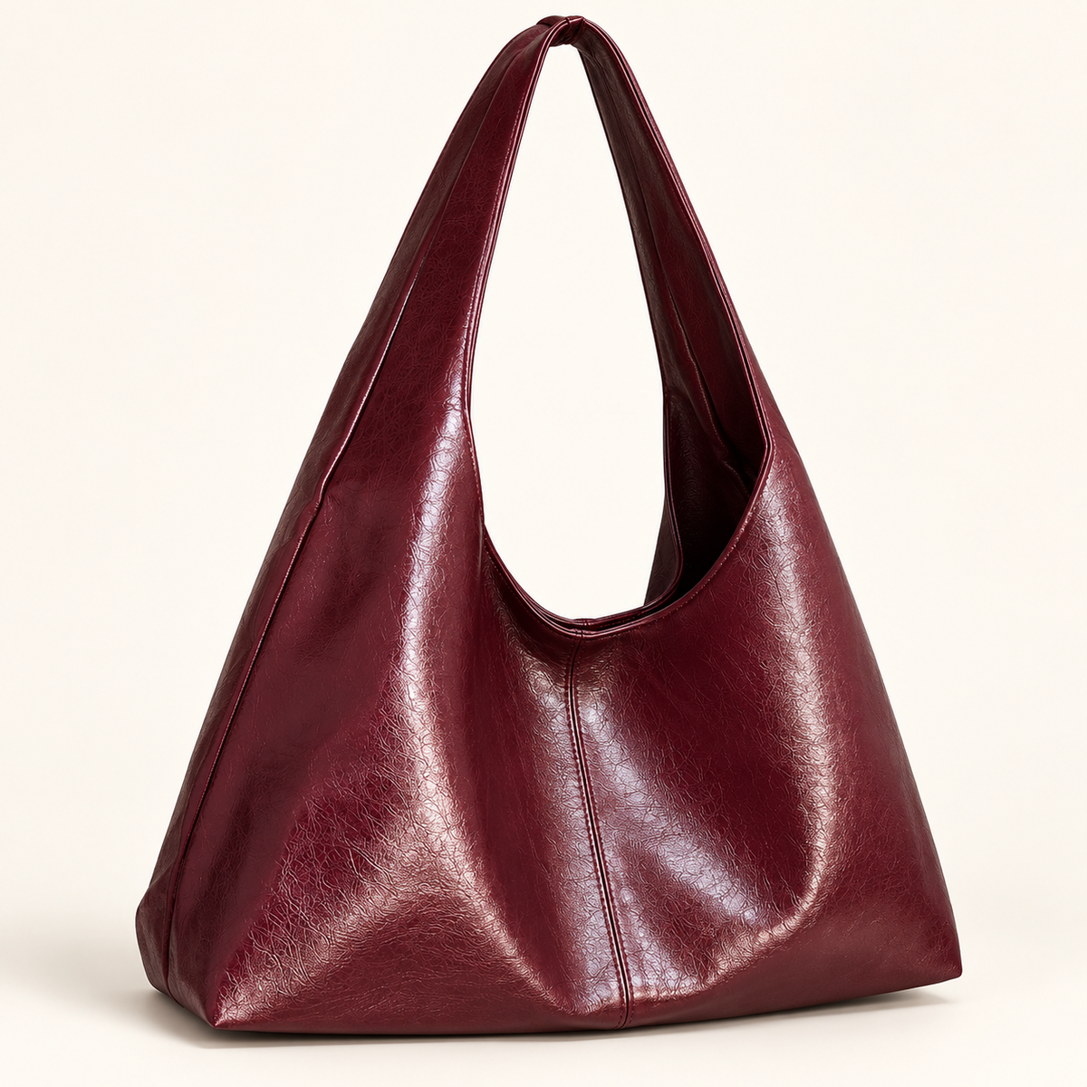 Roma Burgundy: cartera hobo borgoña con asa integrada